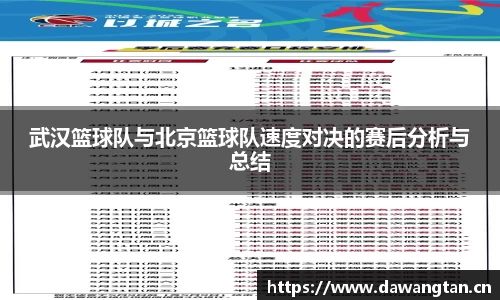 武汉篮球队与北京篮球队速度对决的赛后分析与总结